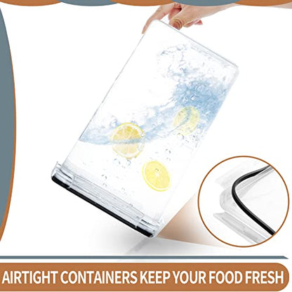 4pcs Large Tall Airtight Food Storage Containers with Lids - 6.5L / 5.9qt | Pantry Kitchen Organizers and Storage, Airtight Food Canisters with Lids for Kitchen, Pantry Organization, BPA Free, Black - size: 6.5 l
