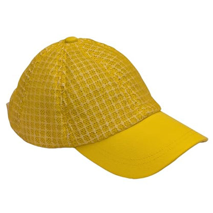 Three Layer Ventilated Beekeeping Veil in Round (3-Layer Hat, Yellow P-Cap) - color: Yellow P-CAP