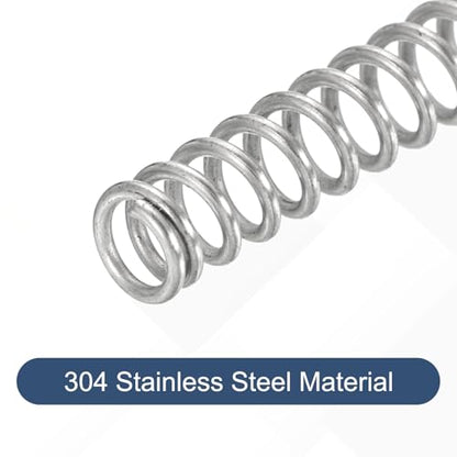 uxcell 50Pcs 304 Stainless Steel Compression Springs, 0.5mm x 4mm x 40mm Small & Tiny Pen Spring for Home Repair & DIY, Workshop & Industrial Use, (Silver Tone) - size: 4mmx40mm