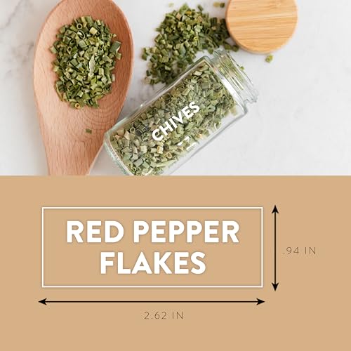 Clear Spice Labels for Glass Jars, 168 Preprinted Spice Jar Labels, Waterpoof Seasoning Herb Stickers Only, Kitchen Container Pantry Organization - style: Clear Spice Labels