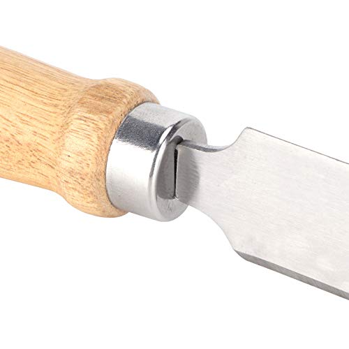 Beekeeping Shovel,Beehive Frame Cleaning Shovel with Wood Handle,Honey Uncapping Fork,Stainless Steel Scraper Cleaner Supply for Quickly Scraping Propolis Off