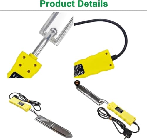 Stainless Steel Electric Honey Uncapping Knife with Digital Display, Insulated Handle, Fast Heating Beekeeping Wax Scalper Tool for Comb Extraction