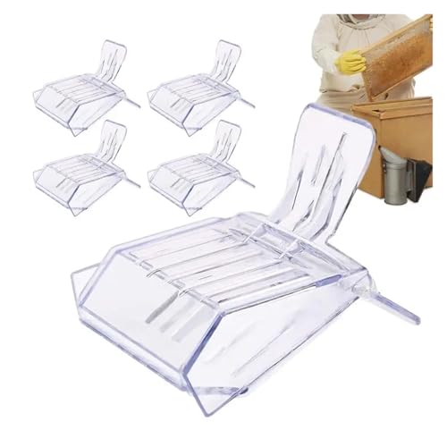 Queen Bee Cage 16pcs Bee Queen Cage Transparent Plastic Clip Catcher Box Clamp Beekeeping Equipments Beekeeper Equip