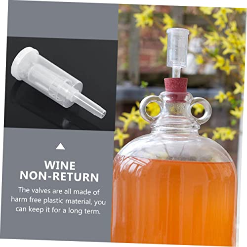 GANAZONO 3Sets Food Grade One Way Valves for Homemade Wine Fermentation Airlocks Prevent Liquid Backflow Easy to Use Wine Accessories for Kitchen Brewing