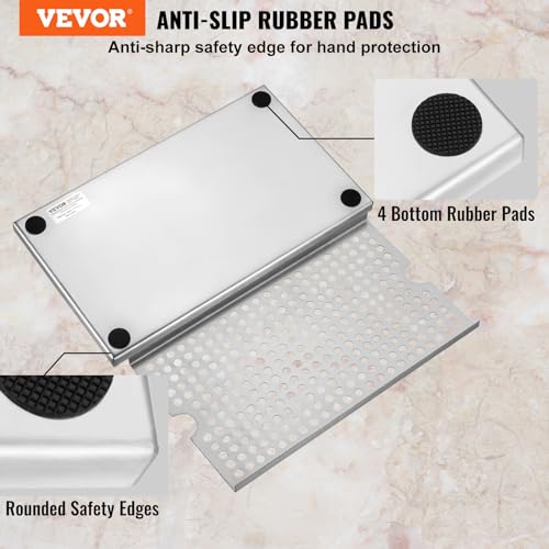 VEVOR Beer Drip Tray, 304 Stainless Steel Kegerator Drip Trays with 4 Non-Slip Rubber Pads and Detachable Cover, Heat/Cold Resistant Beer Tower Drip Pan for Bar Restaurant Coffee Shop Home - style: Beer Drip Tray
