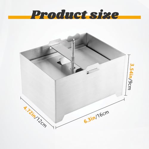 Stainless Steel Tofu Press and Paneer Maker with Tofu-Presser Towel and Drip Tray, DIY Tofu Maker Cheese Press, Effortless Water Removal for Homemade Firm Tofu, Paneer, Cheese(16x12x9cm)