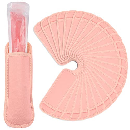 JANYUN Ice Pop Sleeves, 24 Pack Sublimation Blanks Popsicle Holder Reusable Freezer Pop Holders Bags Neoprene Popsicle Holders for Kids Adults Heat Press Transfer - color: Pink
