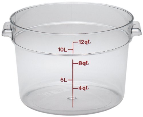Cambro RFSCW12135 Round Storage Container, Clear, 12 Quart - size: 12 Quart