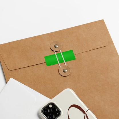Green Rectangle Stickers 2 x 1 Inch Color Coding Labels Vinyl Roll Self-Adhesive Waterproof Removable 500 PCS - color: Green