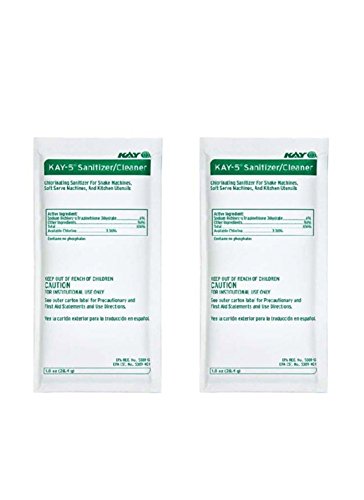 Kay 5 Sanitizer/Cleaner for Soda Fountain Machine, Coke, Bunn, Granita Cleanser (Pack of 2)