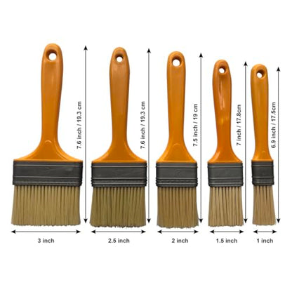 5 Pieces Pastry Brushes for Baking Basting Brush, Culinary Oil Brush for Barbecue Butter Grill BBQ Sauce Baster Marinade Kitchen Food Cooking Brushes