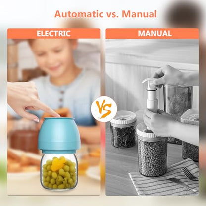 Mason Jar Vacuum Sealer for Regular and Wide Mouth Jars, Blue - color: Blue