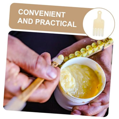 Homoyoyo 2pcs Beekeeping Jelly Scraper Pen Honey Manual Extraction Tool with 4-Row Blade for Beehive Frame Cleaning and Apiculture Supplies