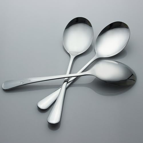 Large Serving Spoons,AOOSY 2 Pcs-9.8 Inches Stainless Steel Serving Spoon | for Buffet, Parties, Catering,Solid Serving Utensils Serving Utensil,Dishwasher Safe - color: 2Pcs-Silver Large Serving Spoons