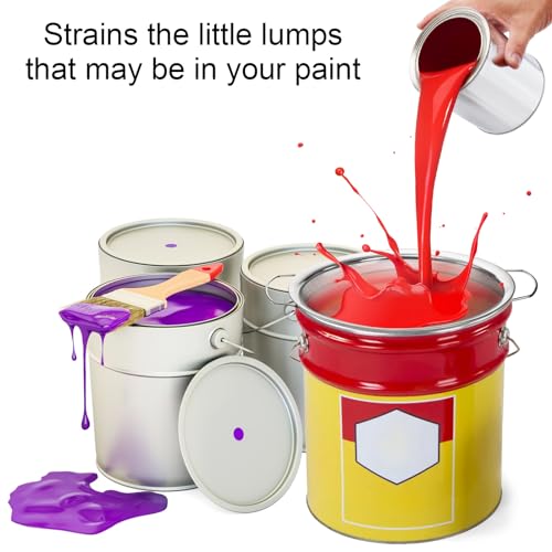 Jucoan 2 Pack Fine Mesh Paint Strainer, 11.5 Inch Stainless Steel 60 Mesh Paint Filter Fit 5 Gallon Bucket