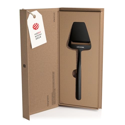 LARS NYSØM Cheese Cutter I Cheese Slicer Made of Stainless Steel I Manual Slicer (Carbon Black) - color: Carbon Black, size: Cheese Slicer