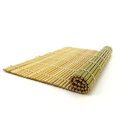 BambooMN 6x Green Professional Grade Bamboo Sushi Making Rolling Mats 11.8" x 11.8", All Natural Bamboo - color: Green, size: 11.8 Inch x 11.8 Inch