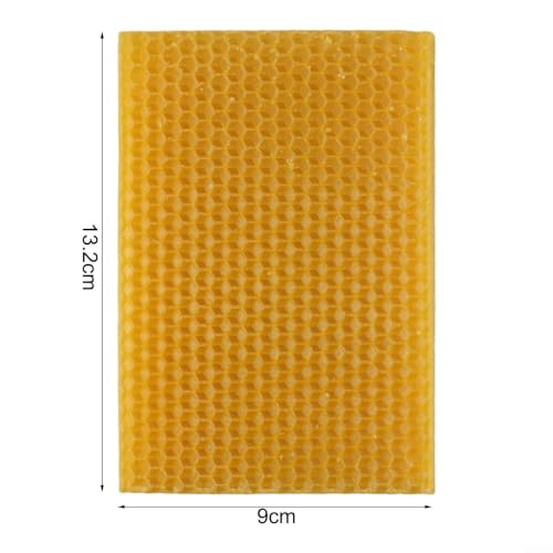 30Pcs Beeswax Beehive Foundation Sheets 9X13.2cm Natural For Honeycomb Nesting Base For Bee Hive Frames And For Beekeeping Equipment