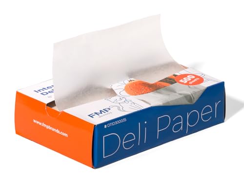 Fit Meal Prep [500 Pack] 8 x 10.75" Wax Paper Sheets for Food, Interfolded Precut Deli Pop Up Grease-Proof Sandwich Paper Wraps, Waterproof for Lunch, Food Basket, Microwave Cover, BBQ - size: 8 x 10.75"