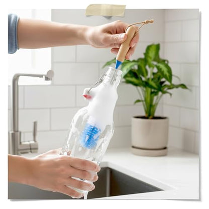 Fermentaholics The 5 Tool Takedown Bottle Brush Cleaning Kit | 5 Piece Scrubbing Brush Set for Cleaning Bottles, Jars, Jugs, Straws, Fermenters, Drains, and More