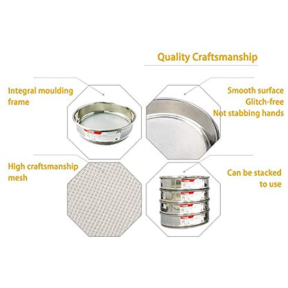 φ10×4.5cm 200 Mesh 304 Stainless Lab Sieves Economy Test Sieve 304 Stainless Steel Wire Cloth（0.074mm） - size: φ10×4.5cm 200 Mesh(0.074mm)