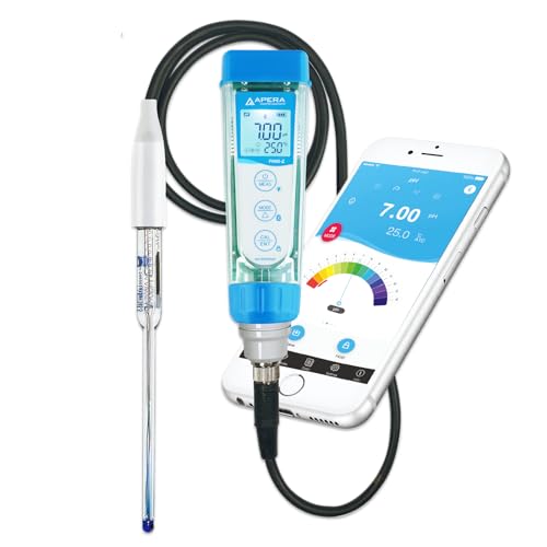 Apera Instruments PH60Z-MS Smart Handheld pH Meter Tester Kit with LabSen 246-5 ATC Semi-Micro pH Electrode for Lab-Grade pH Measurement in Small Volume or Test Tubes - style: Small Volume Liquid