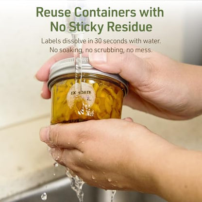 Avery Dissolvable Round Labels, Sure Feed Technology, 1-5/8" Diameter, Matte White, Print-to-The-Edge, Laser/Inkjet Printable, 200 Labels Total - style: 200 labels