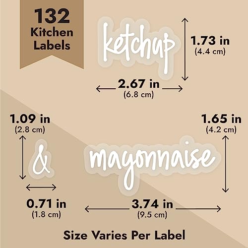 Talented Kitchen Oil Label Stickers for Kitchen Organization - Numbered Expiration Condiment Labels Stickers - White Vinyl 132 Count - color: White