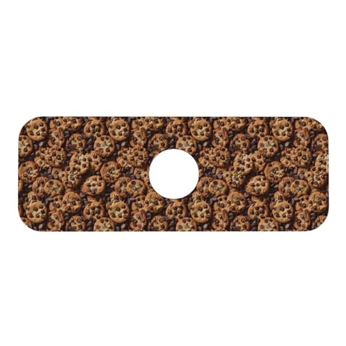 Chocolate Chip Cookie Faucet Mat For Kitchen Sink, Absorbent Countertop Protector, Quick Dry Sink Splash Guard Pad, Waterproof Draining Mat 15" X 5.5" - color: Style 8