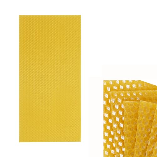 30 Pcs Honeycomb Bee Hive Equipment Wax Frames, Beekeeping Foundation Beehive Sheets Tool Beeswax Coated, Durable Deep Cell Hive Tools for Beekeeping, Honey