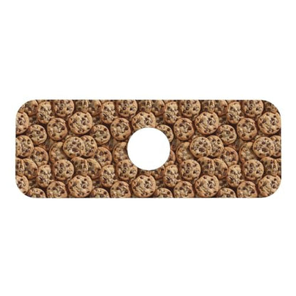 Chocolate Chip Cookie Faucet Mat For Kitchen Sink, Absorbent Countertop Protector, Quick Dry Sink Splash Guard Pad, Waterproof Draining Mat 15" X 5.5" - color: Style 7
