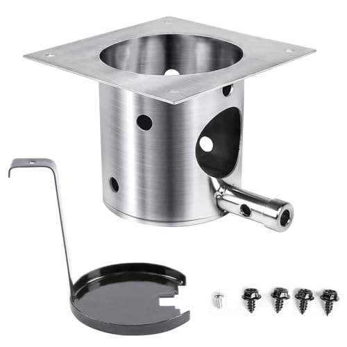 304 Stainless Steel Fire Burn Pot Replacement Parts for Traeger, Pit Boss Pellet Grills, Pellet Grill Replacement Parts for Traeger Pro 22/34, Camp Chef, Z Grills, Fire Pot with Ash Remover & Screws - size: Fits Traeger and Pit Boss Pellet Grills