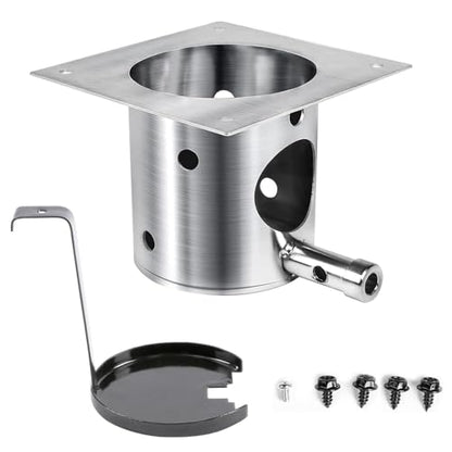 304 Stainless Steel Fire Burn Pot Replacement Parts for Traeger, Pit Boss Pellet Grills, Pellet Grill Replacement Parts for Traeger Pro 22/34, Camp Chef, Z Grills, Fire Pot with Ash Remover & Screws - size: Fits Traeger and Pit Boss Pellet Grills