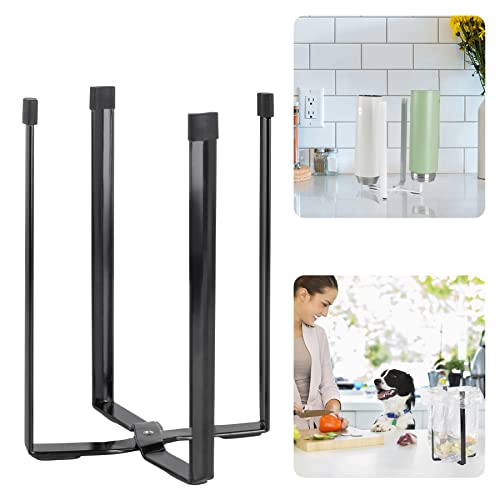 Kitchen Stand Holder, Plastic Bag Drying Rack, Multifunctional Countertop Cups Bottles Drying Rack for Plastic Bags, Bottles and Cups, Shelf Trash Bag (Black) - color: Black