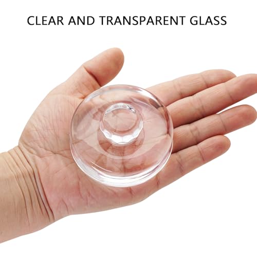 9pcs Fermentation Glass Weights with Easy Grip Handles, Clear Canning Weights and Pickling Glass Weight for Wide Mouth Mason Jars, Fermenting Kit, Kimchi, Sauerkraut (9)