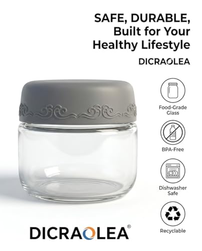 2oz 8Pack Glass Dressing Jars with Leakproof Lids, Containers for Sauce, Salad Dressing, Dips & Snacks – Reusable Glass Food Storage Cups for Lunch Box & Meal Prep(2oz-8Pack) - color: 2oz-8Pack