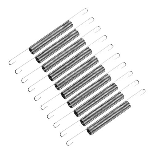 uxcell 0.9mm Wire Diax10mm ODx120mm Length Spring Steel Tension Spring 10pcs - size: 0.9x10x60mm