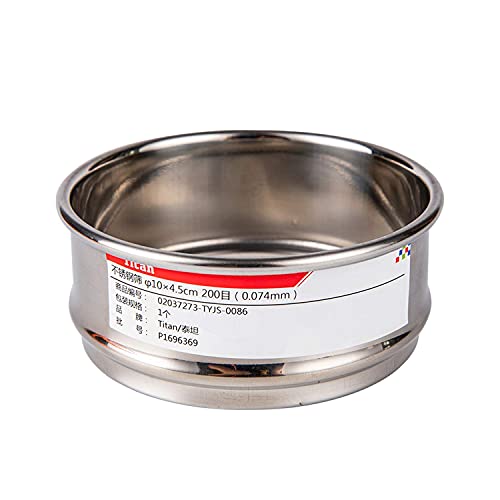 φ10×4.5cm 200 Mesh 304 Stainless Lab Sieves Economy Test Sieve 304 Stainless Steel Wire Cloth（0.074mm） - size: φ10×4.5cm 200 Mesh(0.074mm)