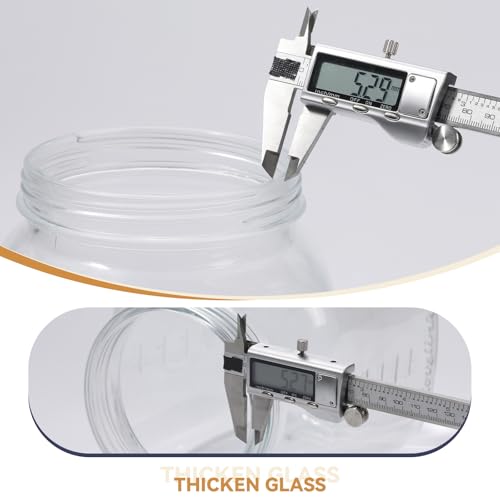 novelinks 2 Pack 1 Gallon Wide Mouth Glass Jars with Airtight Plastic Lids,Clear Square Large Mason Jar, Storage Containers for Fermenting, Pickling, Pantry, Canning - color: Plastic Lid