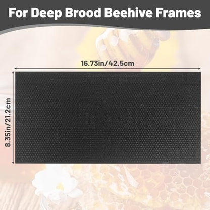 Beehive Waxed Coated Foundation Sheet Beehive Foundation Sheets Deep Bee Foundation Waxed Foundation Sheet Bee Hive Foundation Sheets for Deep Bee Frame 10 Pcs - size: Deep