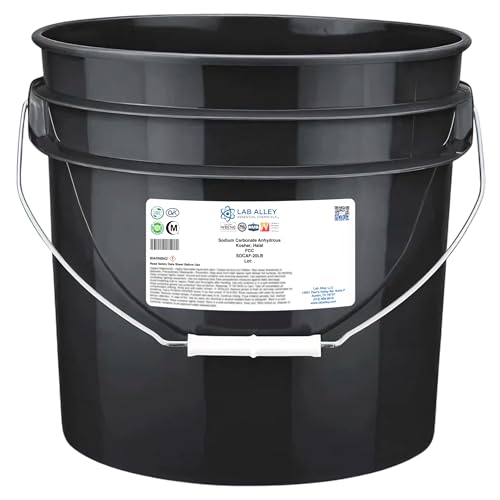 Lab Alley Sodium Carbonate Anhydrous FCC, Kosher, Halal, Water Softener, Food Additive, Cleaning Agent, and Laboratory Reagent (20 Pounds) - size: 20 Pounds