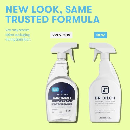 BRIOTECH Sanitizer Disinfectant Hypochlorous, Kill 99.99% of Viruses & Bacteria, Control Mold, Eliminate Odor, Gentle for Nursery & Play Rooms, Food Contact Surface Sanitizer, 1 Gallon Refill - size: 128 Fl Oz (Pack of 1)