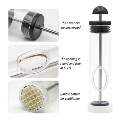 Bee Queen Marking Cage Bottle Box 2pcs Portable Queen Bee Marker Bottle Catcher Apiculture Labeled Tools Beekeeping Equipment Bee Queen Practical Box Clear
