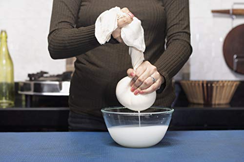 Organic Cheesecloth for Straining - 100% Natural Unbleached Fine Cheesecloth - Perfect for Making Cheese, Queso, Paneer, Idly - Food Grade Muslin, Washable & Reusable Gauze Fabric (36"x36")