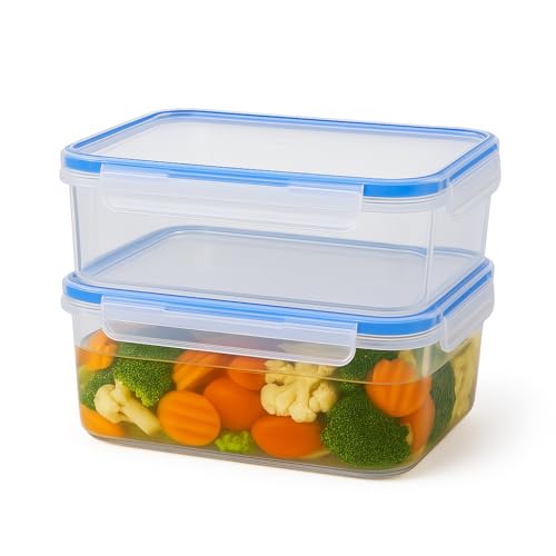 Tribello 115 oz Large Airtight Food Storage Containers with SnapTight Lids – Clear, Stackable, BPA-Free Meal Prep Containers for Kitchen, Freezer & Pantry – 2-Pack - size: 115 OZ - 2 Pack