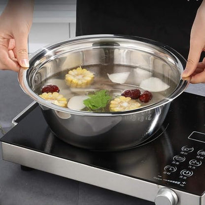 2026 New Multifunctional Stainless Steel Basin with Grater 3 in 1 Vegetable Cutter Julienne Grater with Drain Basket Vegetable Fruits Washing Bowl Strainer Set (28cm)