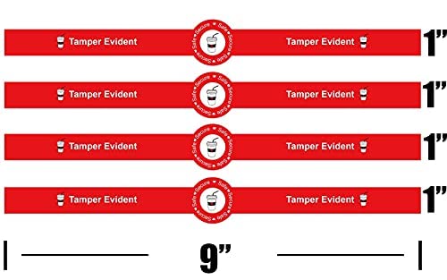 Tamper Evident Seals Stickers for Drink Lids Food Delivery Safety Labels | Waterproof Vinyl Tamper Proof Freshness Stickers for Coffee Shop Bakery Small Business Takeout Cups Secure Seal