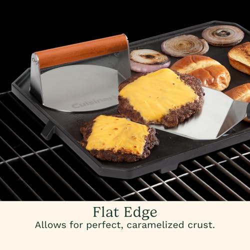 Cuisinart 6" Stainless Steel Smashed Burger Press, Juicy and Crispy Burgers for BBQs, Cookouts - color: Stainless Steel