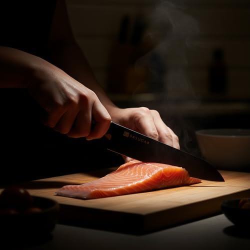 SASUGA Lightweigth Japanese Gyuto Chef’s Knife 210mm – Made in Japan | Molybdenum-Vanadium Stainless Steel | Razor-Sharp, Rust-Resistant Blade for Meat, Fish & Vegetables - color: Gyuto