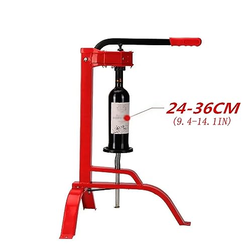 Wine Bottle Corking Machine, Bench Wine Bottle Capper with Auto Lever, 24-36cm Adjustable Height, Adjustable Chassis Design and Triangular Base, for Homebrew Beer Bottle Capping and Soft Drinks